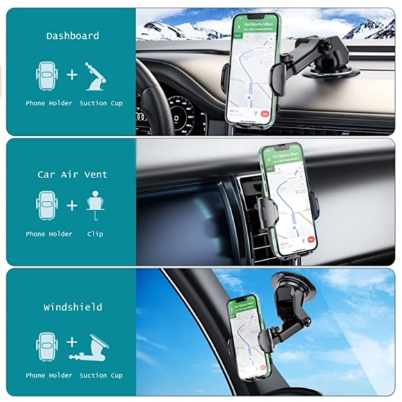 Universal Cell Phone Holder Mount for Car Dashboard Windshield Air Vent NWT - Picture 3 of 6